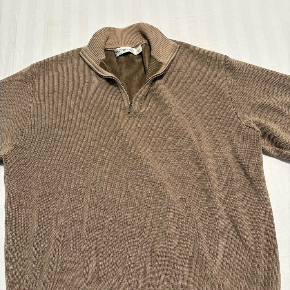 St. Croix Knits Quarter Zip Sweater XL